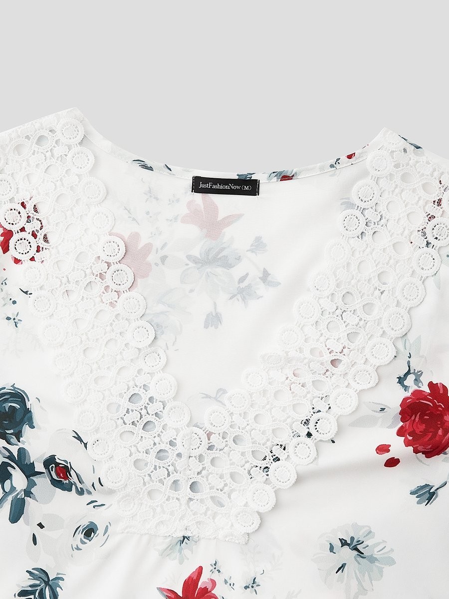 Mejores Ofertas E Historial De Precios De Women S Red Rose Print Floral