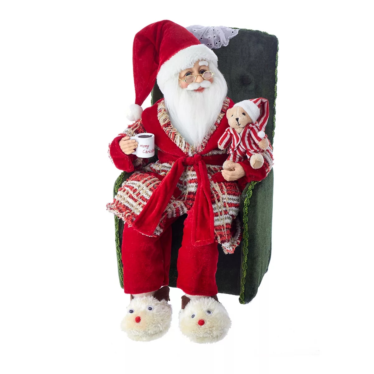 Kurt Adler 18 In Kringle Klaus Santa In Pajamas Floor Decor