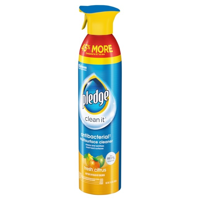 Pledge Antibacterial 14 2 Fl Oz Fresh Citrus Disinfectant Spray All