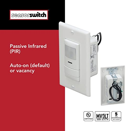 Sensor Switch WSX WH LED Passive Infrared Wall Switch Occupancy Sensor