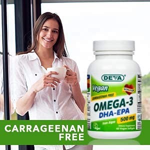 DEVA Vegan Omega 3 DHA EPA Supplement Once Per Day Softgel 500 MG