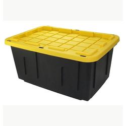 Office Depot® Brand by GreenMade® Professional Storage Tote With  Handles/Snap Lid, 27 Gallon, 30-1/10 x 20-1/4 x 14-3/4, Black/Yellow