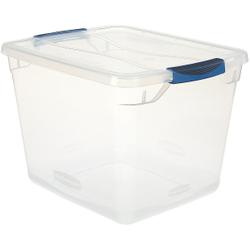 Hefty Small 1.625-Gallons (6.5-Quart) Clear Base with White Lid Tote with  Latching Lid in the Plastic Storage Containers department at