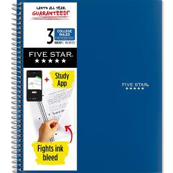 Five Star 1-Subject Notebooks, 8.5 x 11, College Ruled, 100 Sheets, Each  (06322)