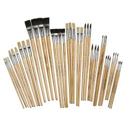 Hello Hobby Round Synthetic Bristle Art Brushes (6 Pack), Age Group 3+