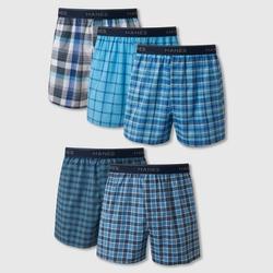 George Men's Moisture-Wicking Stretch Woven Boxers, 6-Pack, Sizes S-3XL