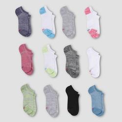 Athletic Works Girls Cushioned Ankle Socks, 10-Pack, Sizes S (6