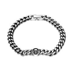 Men's 11.0mm Curb Chain Necklace in Stainless Steel with Black IP - 22
