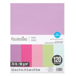 Recollections 8.5 x 11 Rose Gold Glitter Cardstock Paper - 24 ct