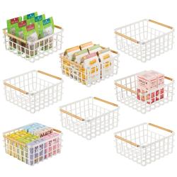 mDesign Open Front Plastic Storage Bin for Cube Furniture, 10 W, 8 Pack -  Clear