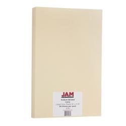 JAM Paper White Wove Strathmore 8.5 x 14 80lb. Cardstock, 50 Sheets