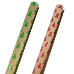 JAM Paper Christmas Kraft Gift Wrap Set, 5ct.