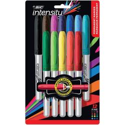 Bic Intensity Fashion Permanent Marker, Ultra Fine Point, Assorted Colors, 26 Count
