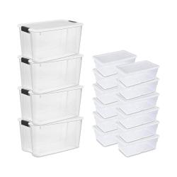 IRIS 5-Pack Stack and Pull Small 8-Gallons (32-Quart) Gray Tote