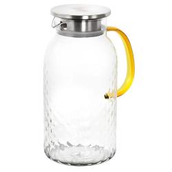 NutriChef 1-Gallon Glass Beverage Dispenser with Stainless Tap and Spigot  Metal Lid Filters