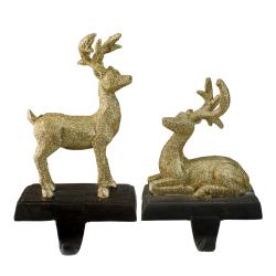 Northlight 2-Pack Decorative Resin Stocking Holder in Gold | 32915462