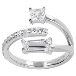 Make Your Selection: Diamonique 1.15 cttw Split Band Ring, Sterling Silver