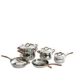 Make Your Selection: BergHOFF Ouro Gold 18/10 Stainless Steel 11-Piece Cookware Se