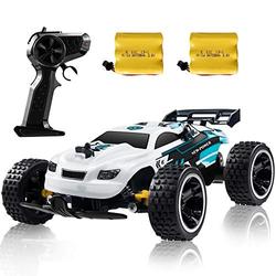 Sinovan Kids Remote Control Car, 2.4Ghz High Speed RC Car Offroad, 1:18 2WD Toy Cars Buggy for Boys & Girls with Two Rechargeable