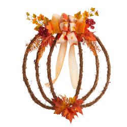 26"" Autumn Pumpkin Vine Fall Wreath By Nearly Natural | Michaels®