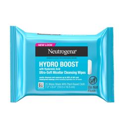 Neutrogena HydroBoost Face Cleansing & Makeup Remover Wipes, 25CT