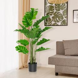 2 Pieces 5 Feet Artificial Monstera Tree Set