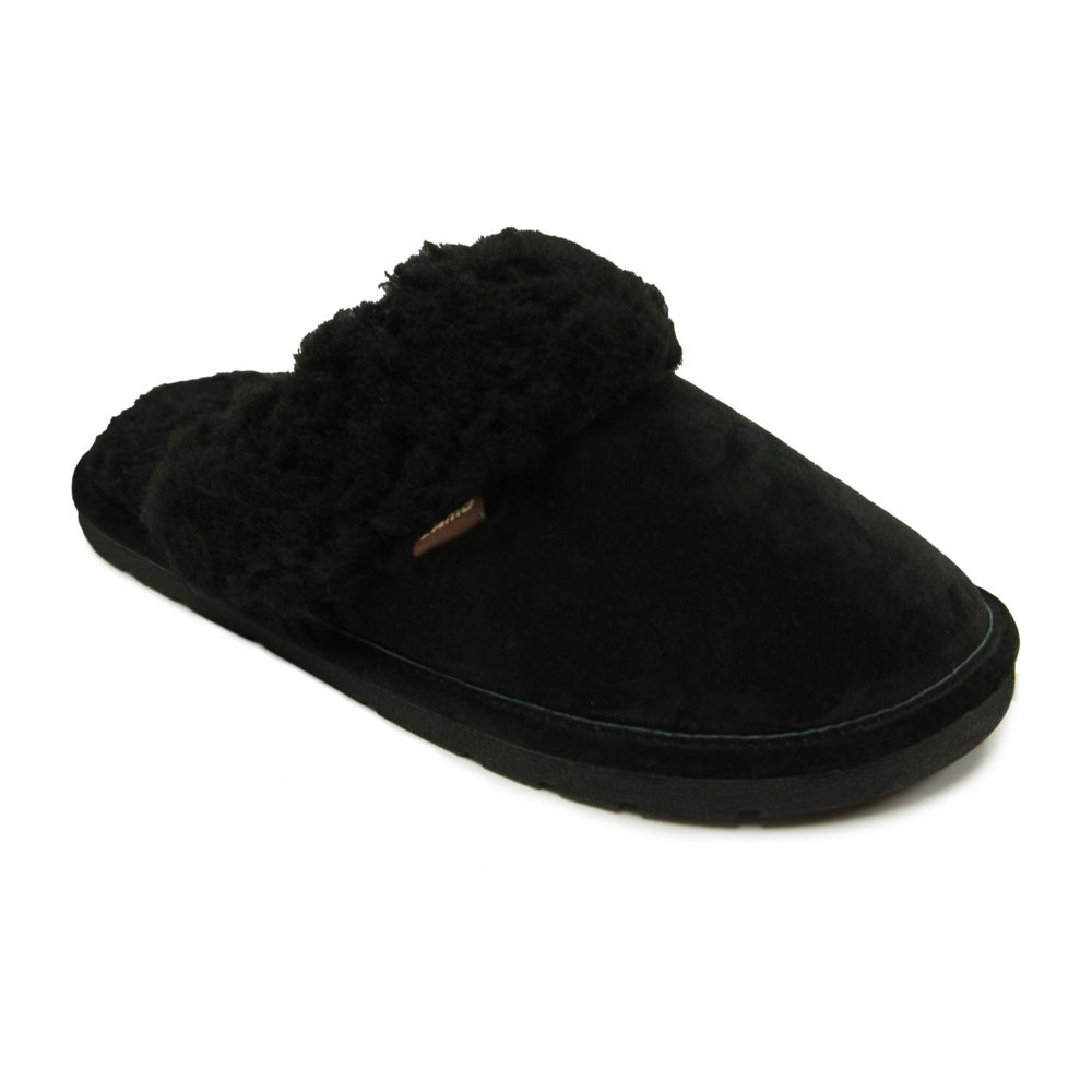 Lamo Scuff Womens Slip-On Slippers, Medium, Black Best Deals and Price ...