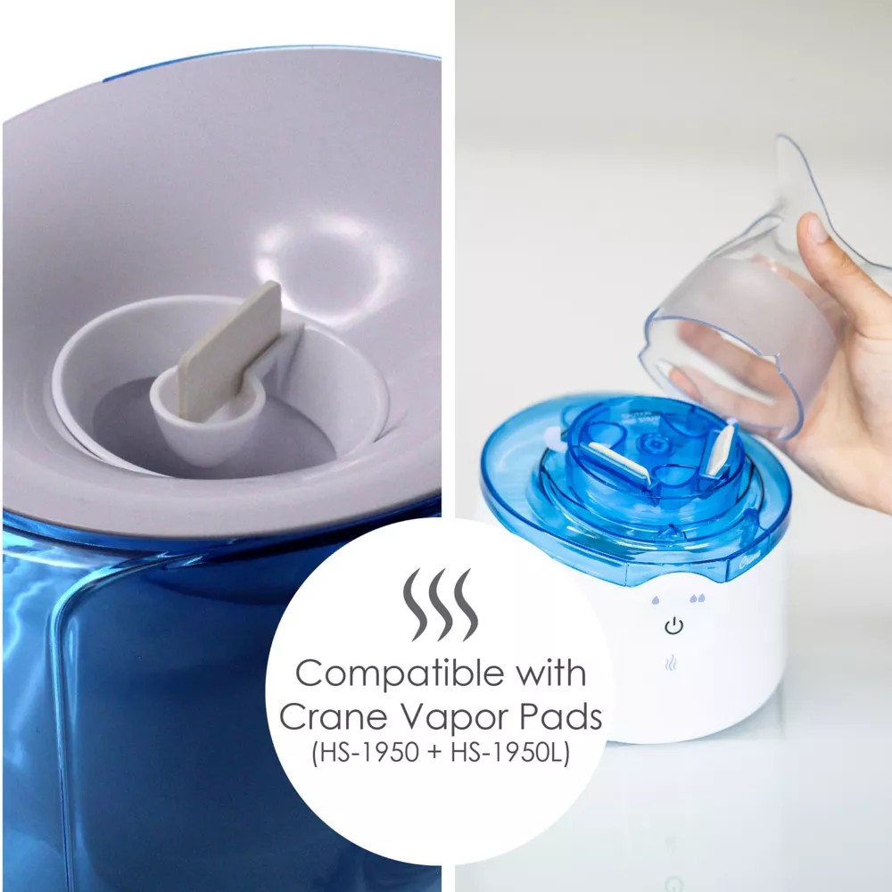 Crane 0.5 Gallon 2In1 Warm Mist Humidifier & Personal Steam Inhaler