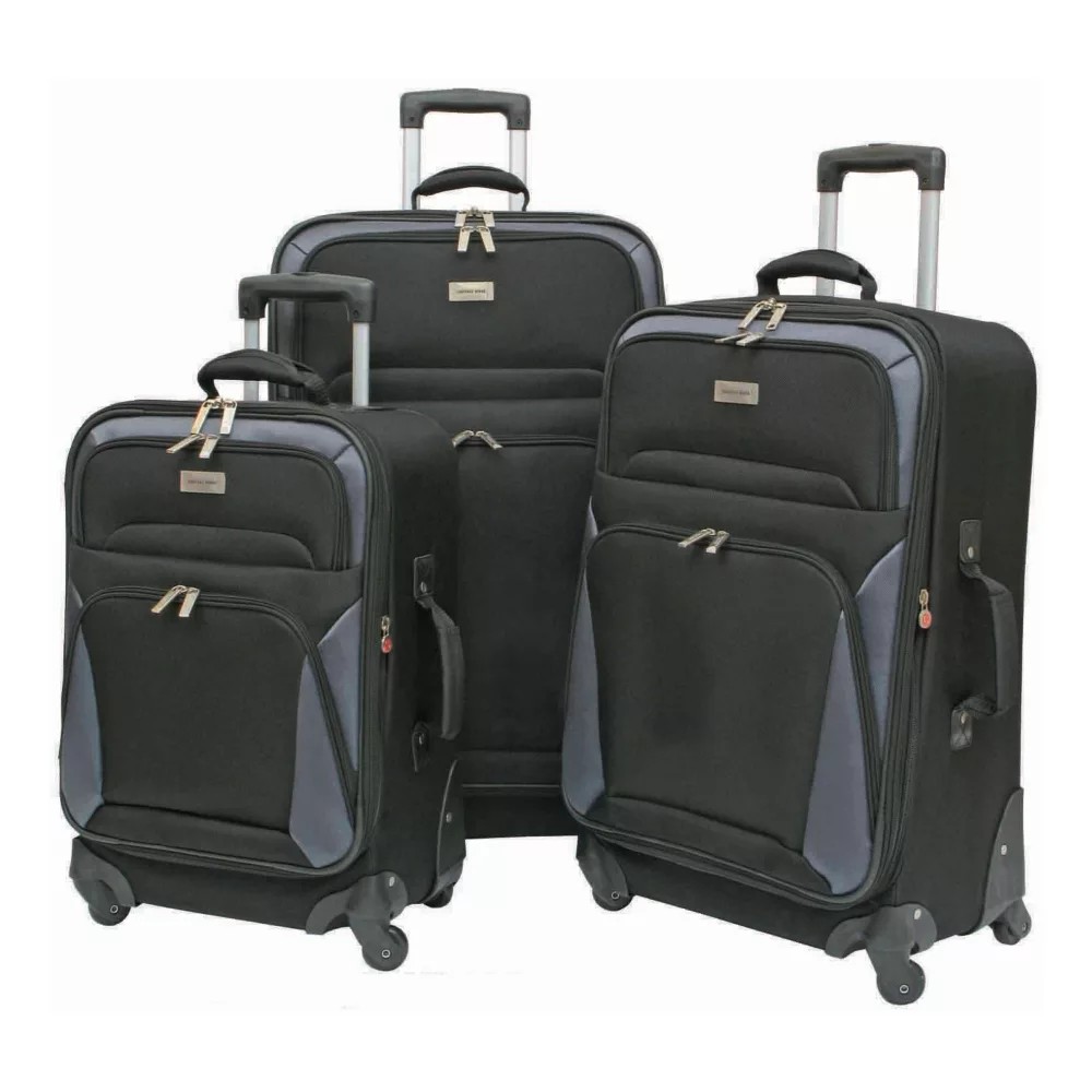 Geoffrey Beene Brentwood 3pc. Softside Luggage Set, One Size , Black