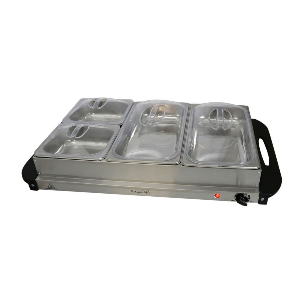 MegaChef Buffet Server & Food Warmer, One Size , Silver Best Deals and