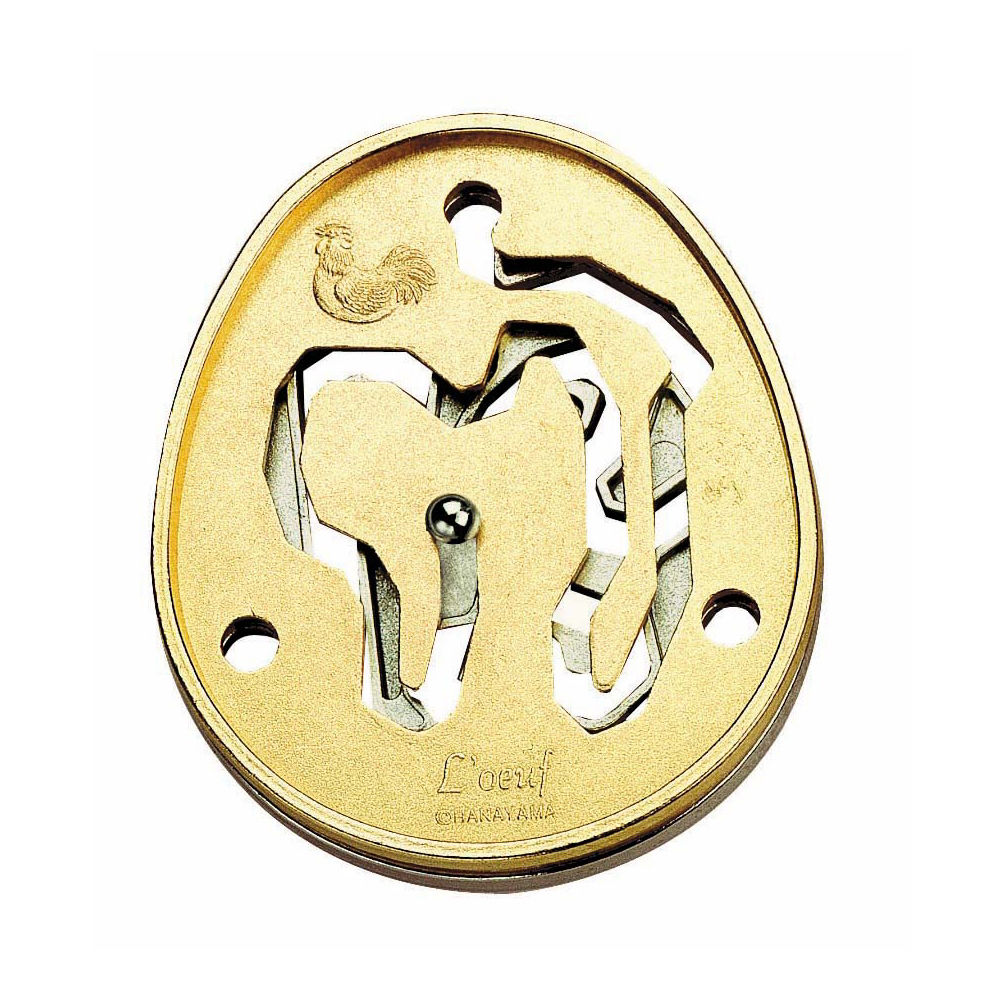 Hanayama Cast Metal Puzzle L'Oeuf (The Egg) - Brain Teaser, Labyrinth Style, Portable Challenge - View #12