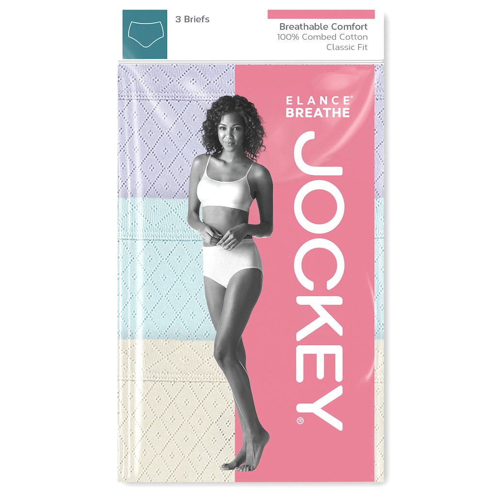 Women's Jockey Elance Breathe 3pack Pointelle Briefs Panty Set 1542