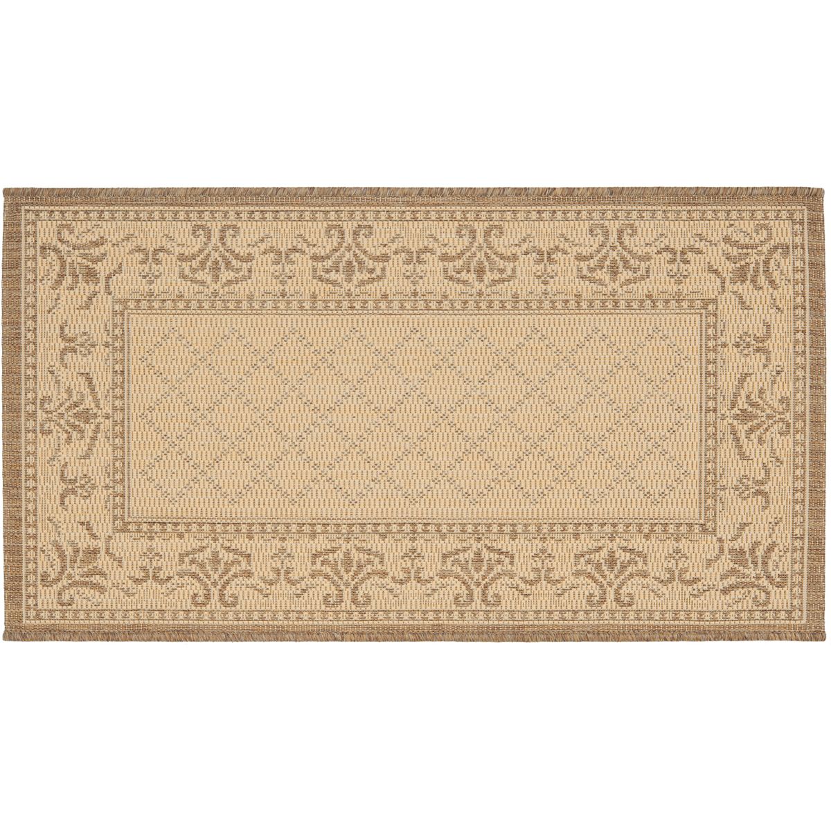 Safavieh Courtyard Geometric Diamond Indoor Outdoor Rug, Beig/Green