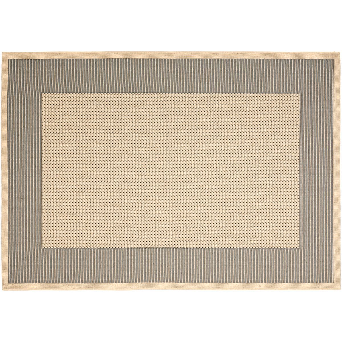 Safavieh Courtyard Natura Framed Indoor Outdoor Rug, Grey, 4X5.5 Ft ...