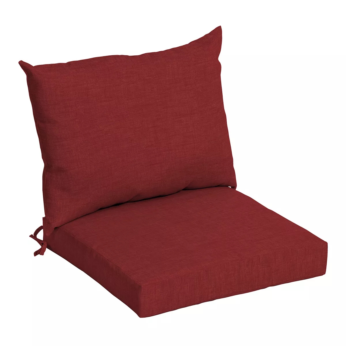 Arden Selections Leala Texture Outdoor Dining Chair Cushion Set Red