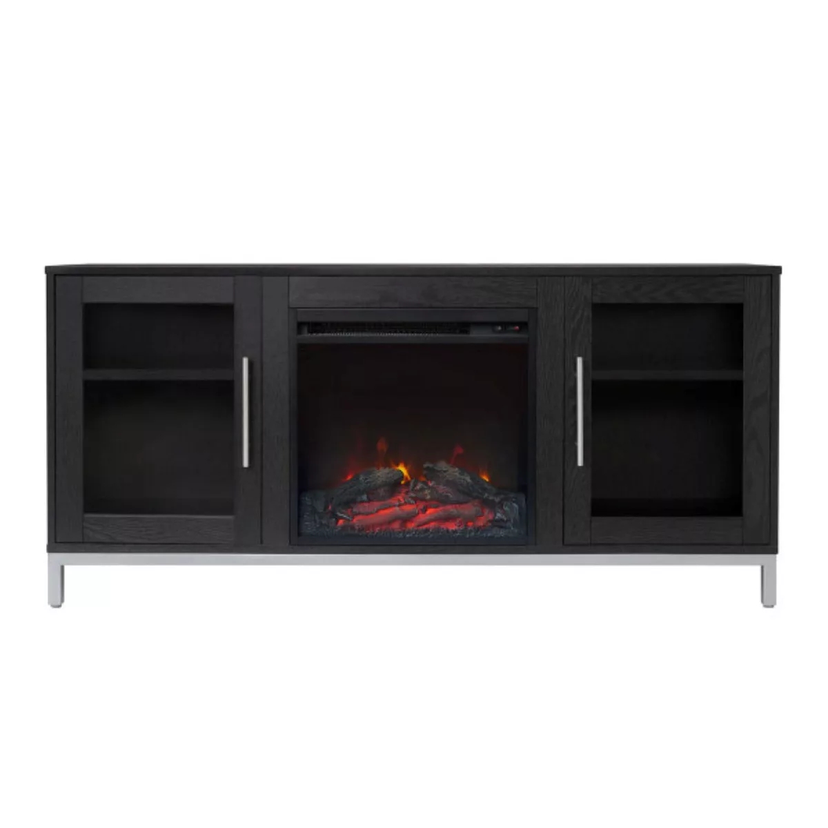 Lainey Modern Electric Fireplace TV Stand, Black Best Deals and Price