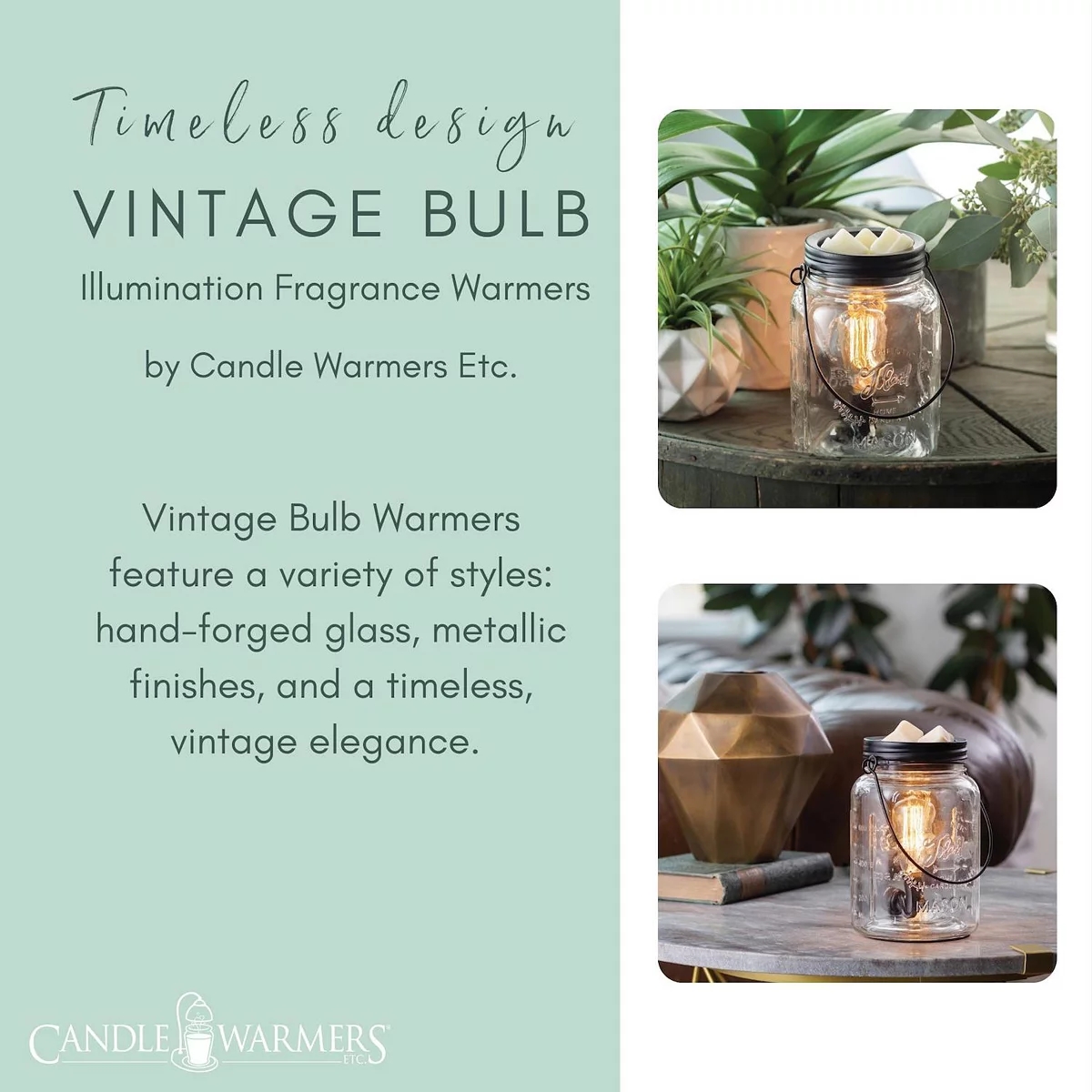 Candle Warmers Etc. Mason Jar Vintage Bulb Warmer, Multicolor Best
