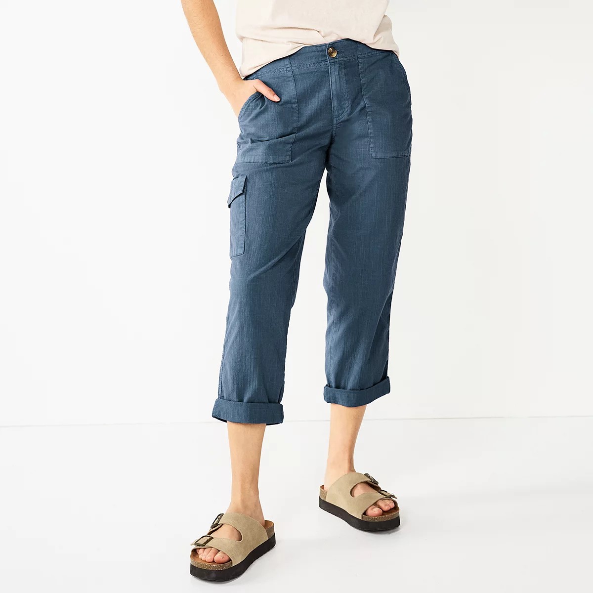 Women's Sonoma Goods For Life Comfort Waist Utility Capri Pants, Size