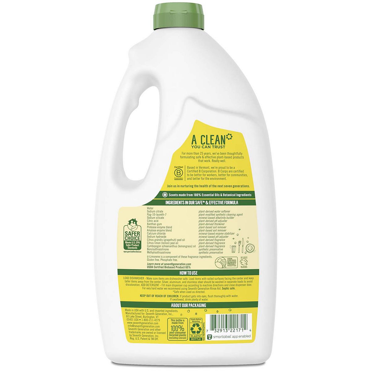 Seventh Generation Lemon Natural Dishwasher Detergent Gel 42 oz. Die