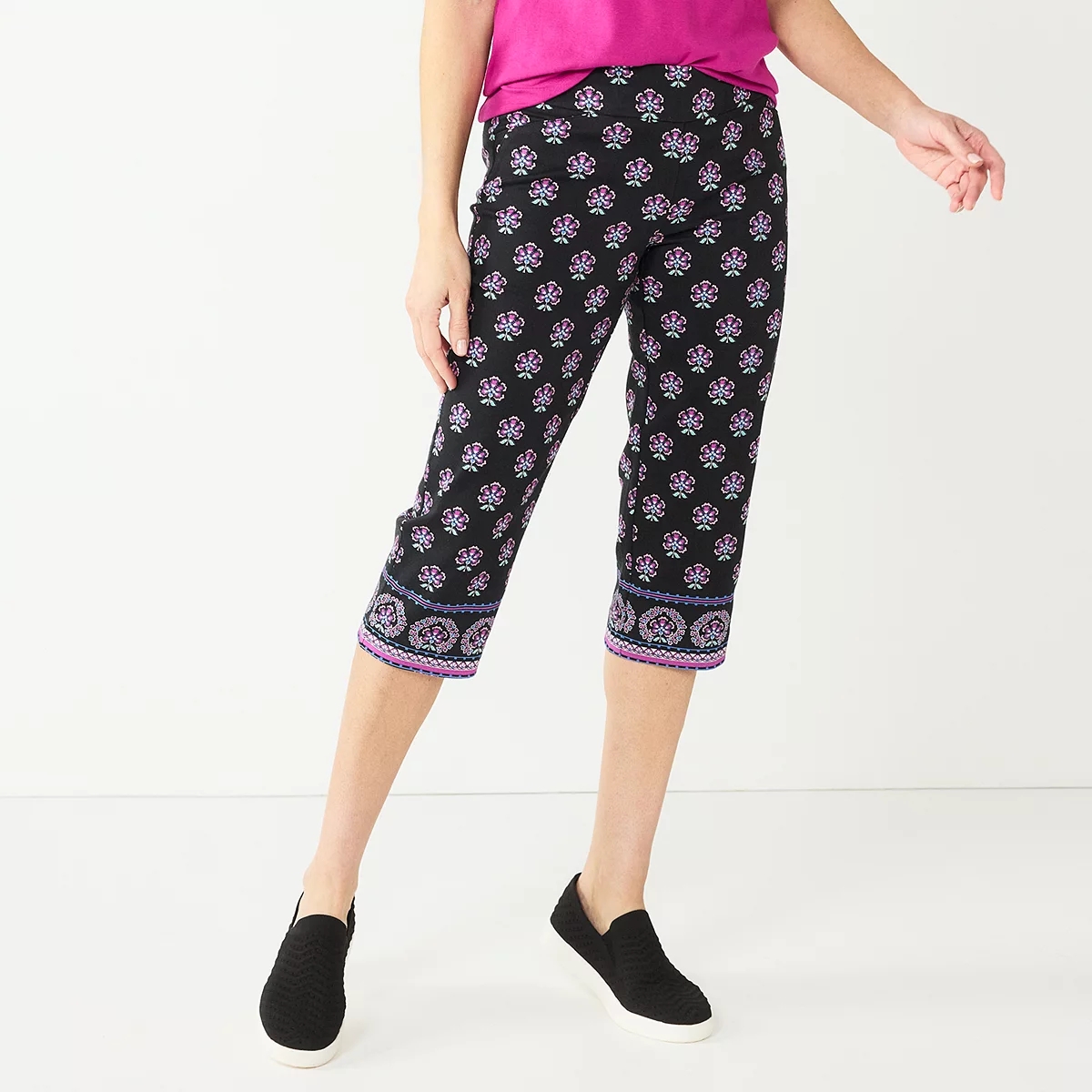Pantalon Capri Axcess Femme Taille 4 - Coupe Slim, Effet Délavé Moyen