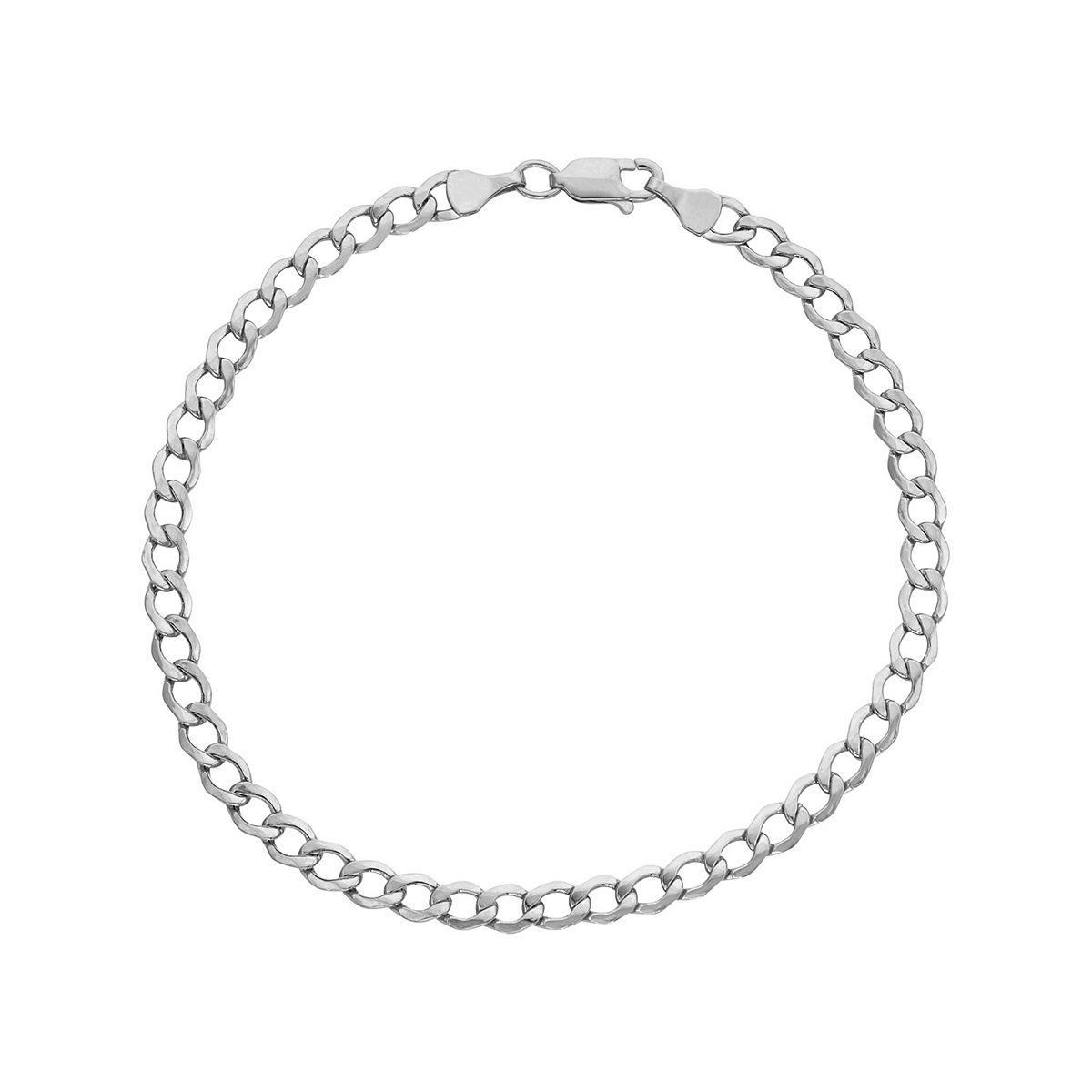 Jordan Blue Men's 10k White Gold Figaro Chain Necklace