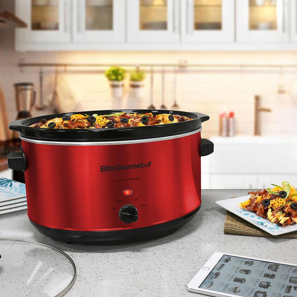Elite Gourmet 8.5qt. Stainles Steel Slow Cooker, Multicolor Best Deals