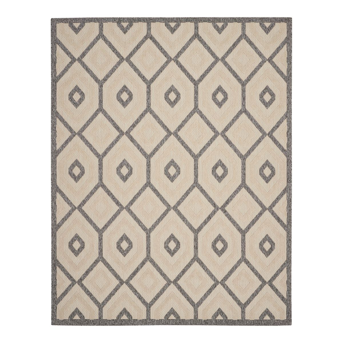 Nourison Palamos Begonia Outdoor Area Rug, White, 2X7.5 Ft Best Deals