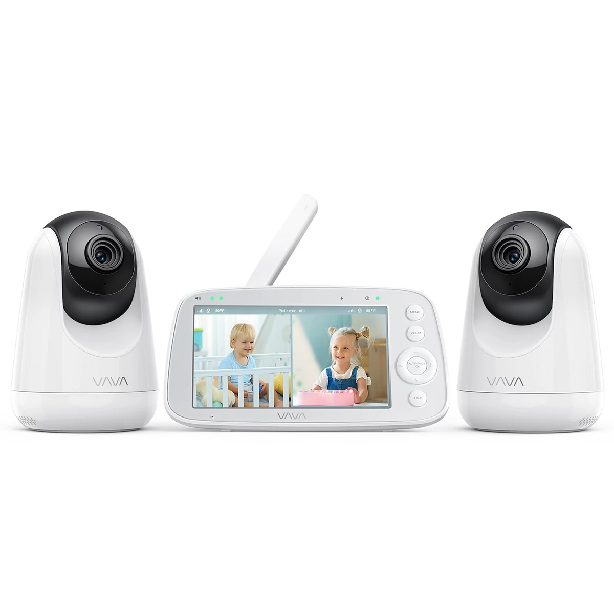 VAVA Split-View 5-Inch 720P Video Baby Monitor with 2 Cameras Best ...