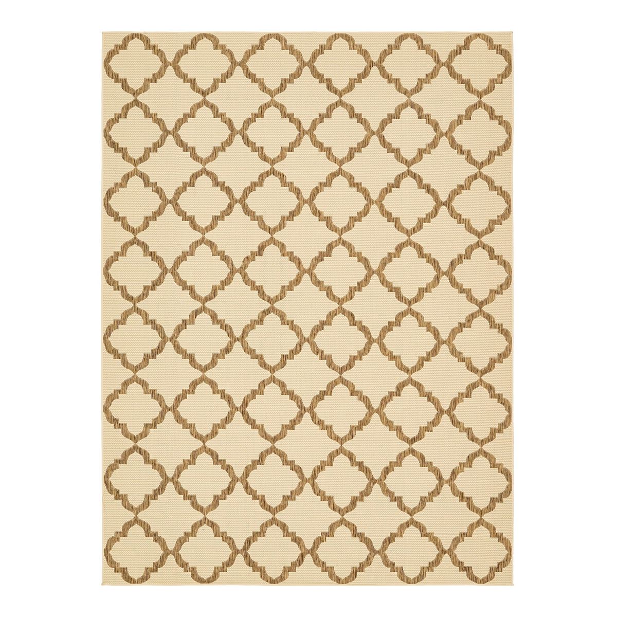 Unique Loom Raised Trellis Indoor Outdoor Area Rug, Beig/Green, 3X5 Ft ...