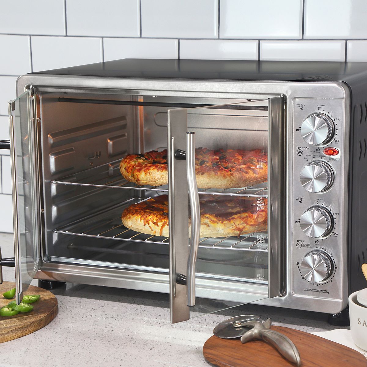 Elite Platinum DoubleDoor Oven with Rotisserie & Convection, Grey Best
