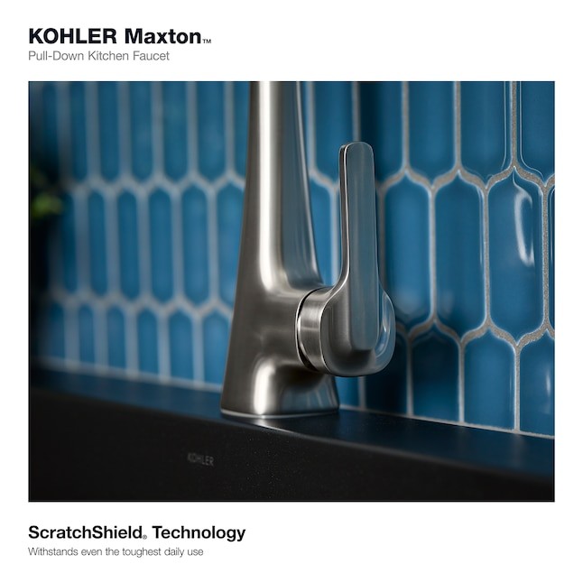 KOHLER Maxton Vibrant Stainless Single Handle Pulldown Kitchen Faucet