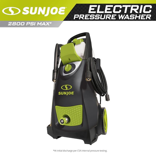 Sun Joe 2800 PSI 1.3Gallons Cold Water Electric Pressure Washer in