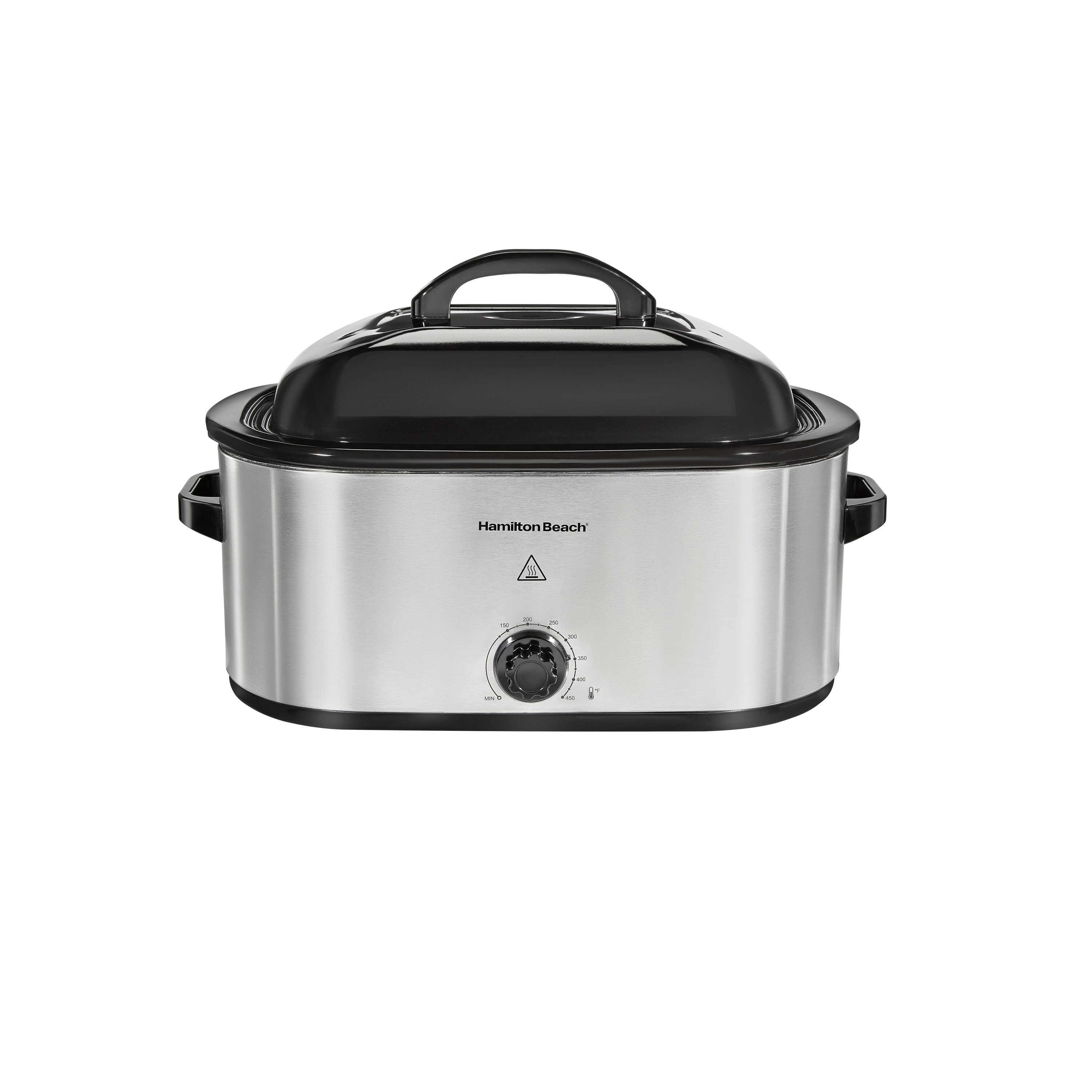 Hamilton Beach 22Quart Silver Oval Ceramic Roaster Oven with Metal Lid 32215G Best Deals and