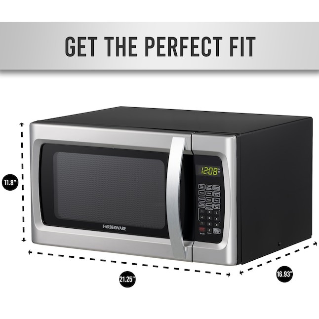 Farberware 1.1-cu Ft 1000-Watt Countertop Microwave (Stainless Steel ...